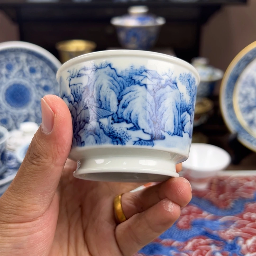 瓷片平****7景德镇手工手绘陶瓷