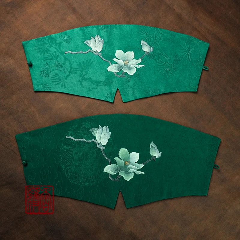 香罗伊【萦绕】香云纱 手绣/手绘 围脖 围巾  秋冬款 可定制图案