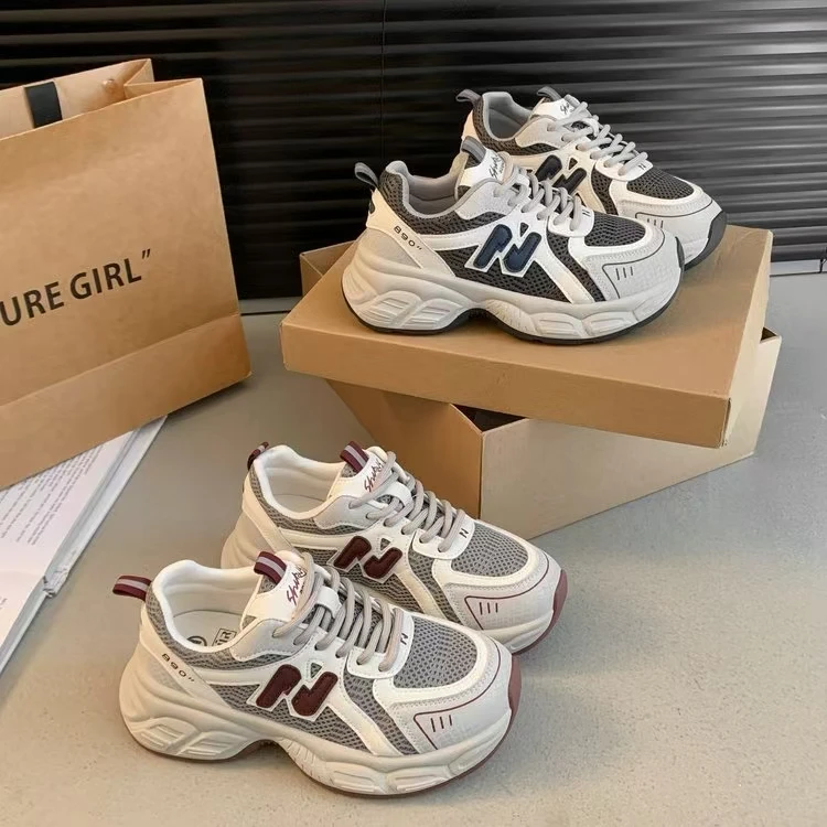 （一双孤品双网）春季新款老爹鞋1欧货运动女鞋2勇