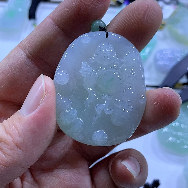 翡翠颈饰未镶嵌天然翡翠A货吊坠