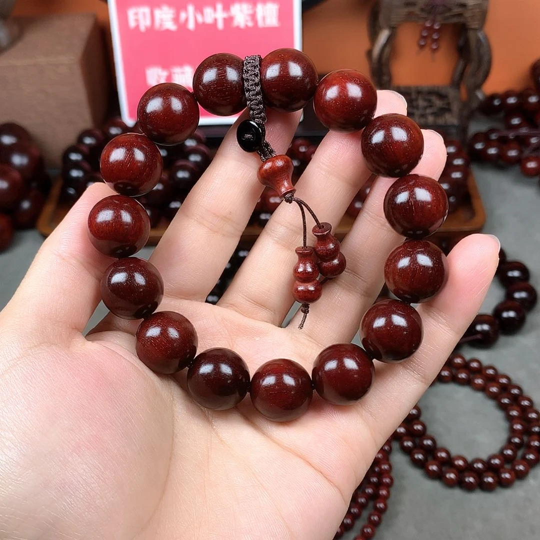 木宝阁小叶紫檀手串，尺寸16mm（现货实拍）