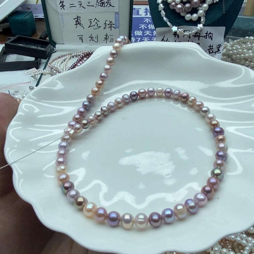 银S925镶嵌天然淡水珍珠无人工干预淡水珍珠20