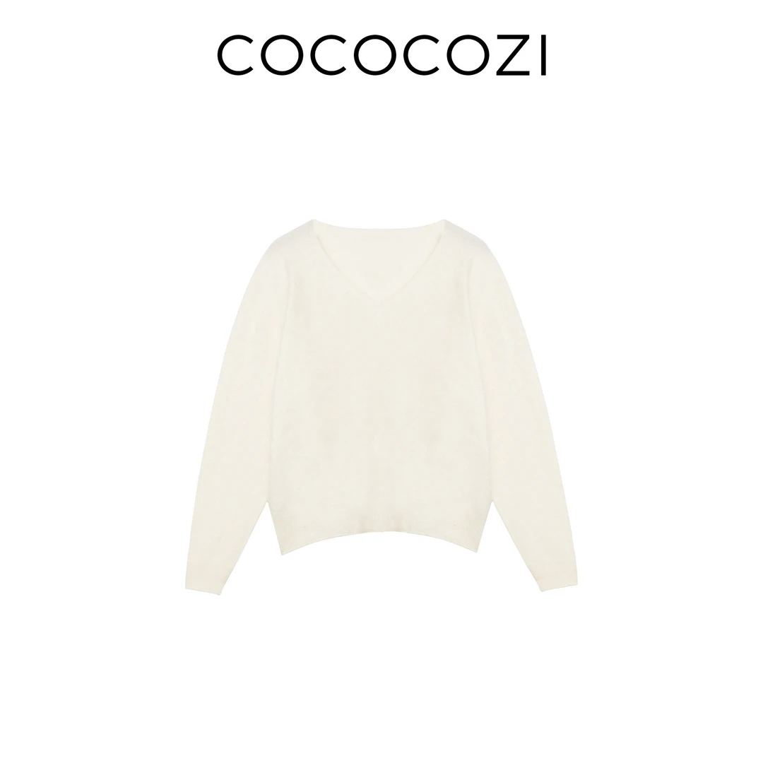 【淼淼专属】cococozi羊毛拉绒V领针织衫253CO514M&253CO515SP