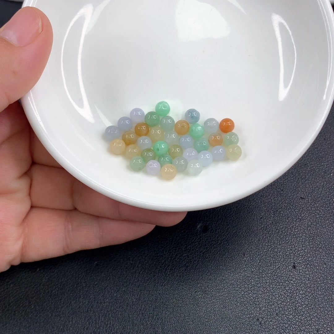 未镶嵌手链翡翠翡翠散珠多样性发一