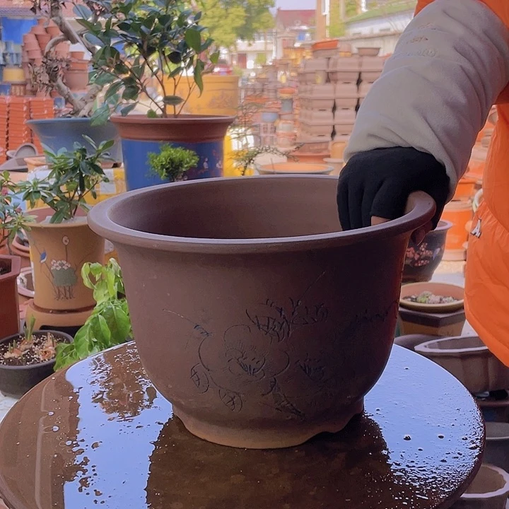 紫砂宜兴紫砂平角金钟30