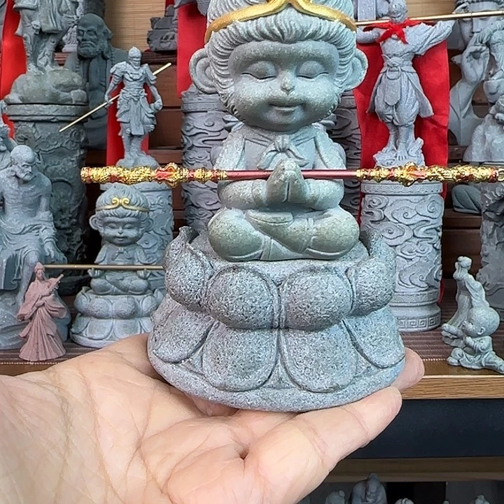 石材悟空莲花底座