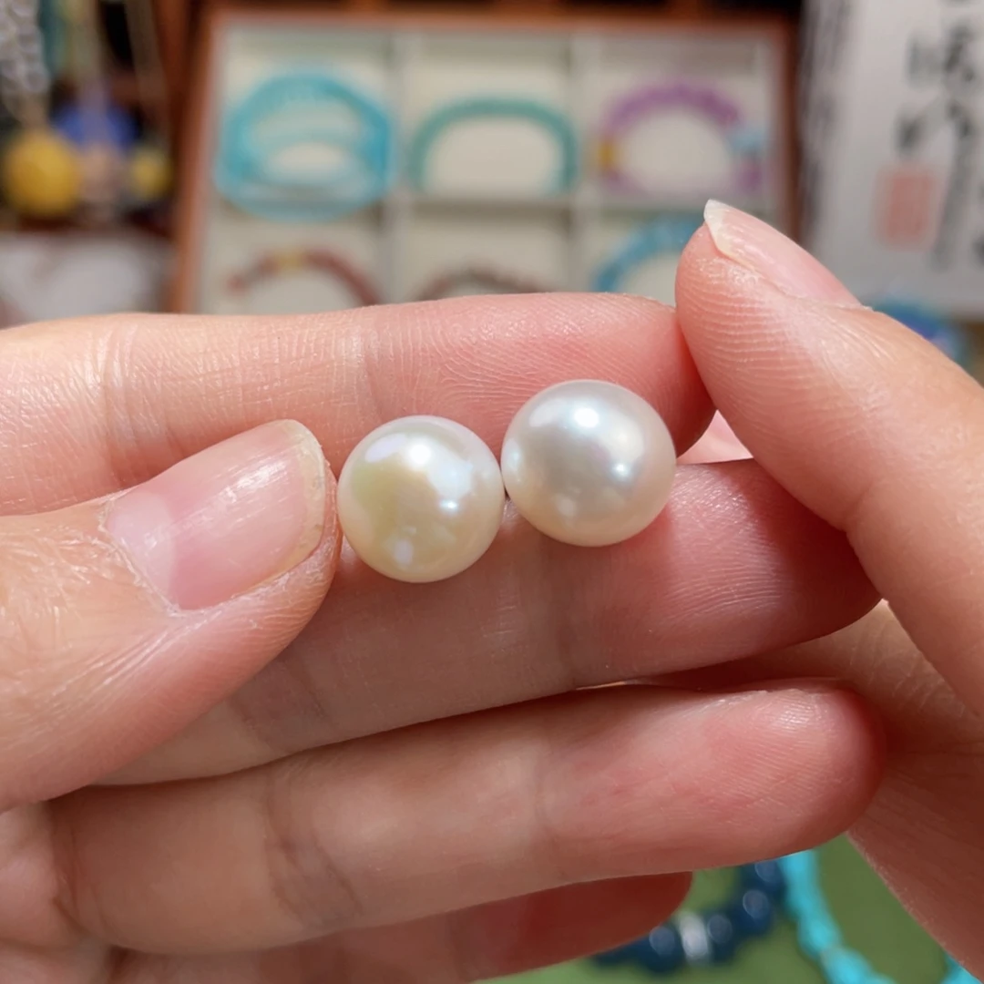 银S925镶嵌淡水珍珠耳饰