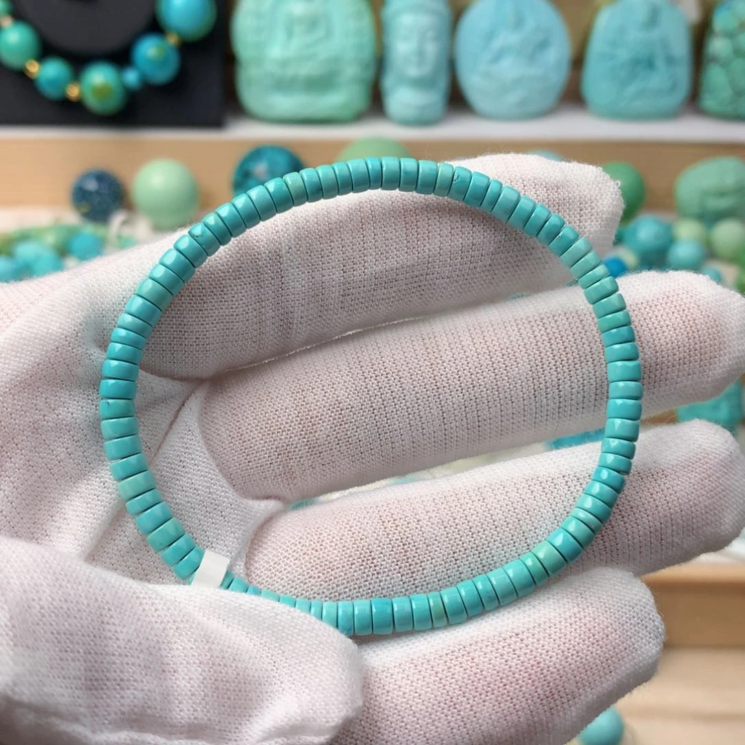 未镶嵌绿松石珠宝奇石4.2mm