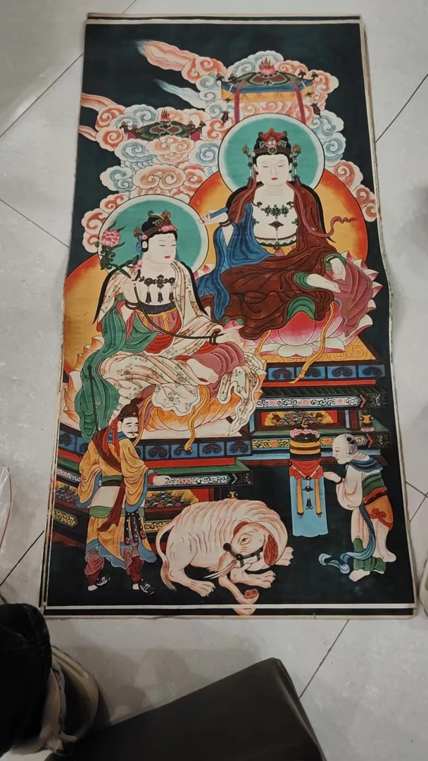 A34高端精品文殊菩萨绘画类唐卡
