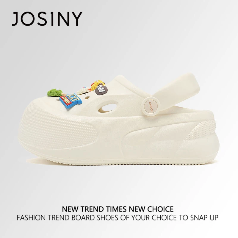 卓诗尼踩屎感洞洞鞋女凉拖夏季包头鞋带跟外穿女生沙滩鞋eva凉鞋