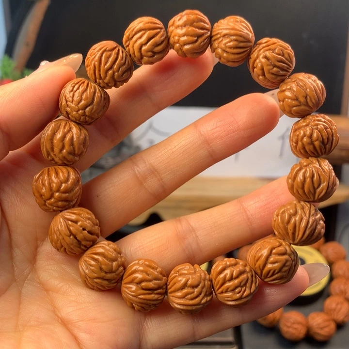 文玩核桃手串15金豆