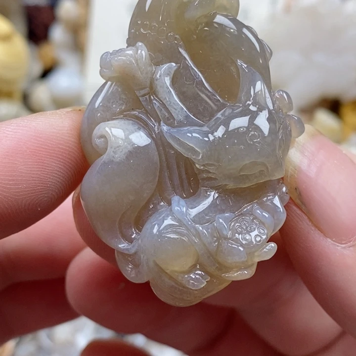 颈饰未镶嵌硅化珊瑚（珊瑚玉）