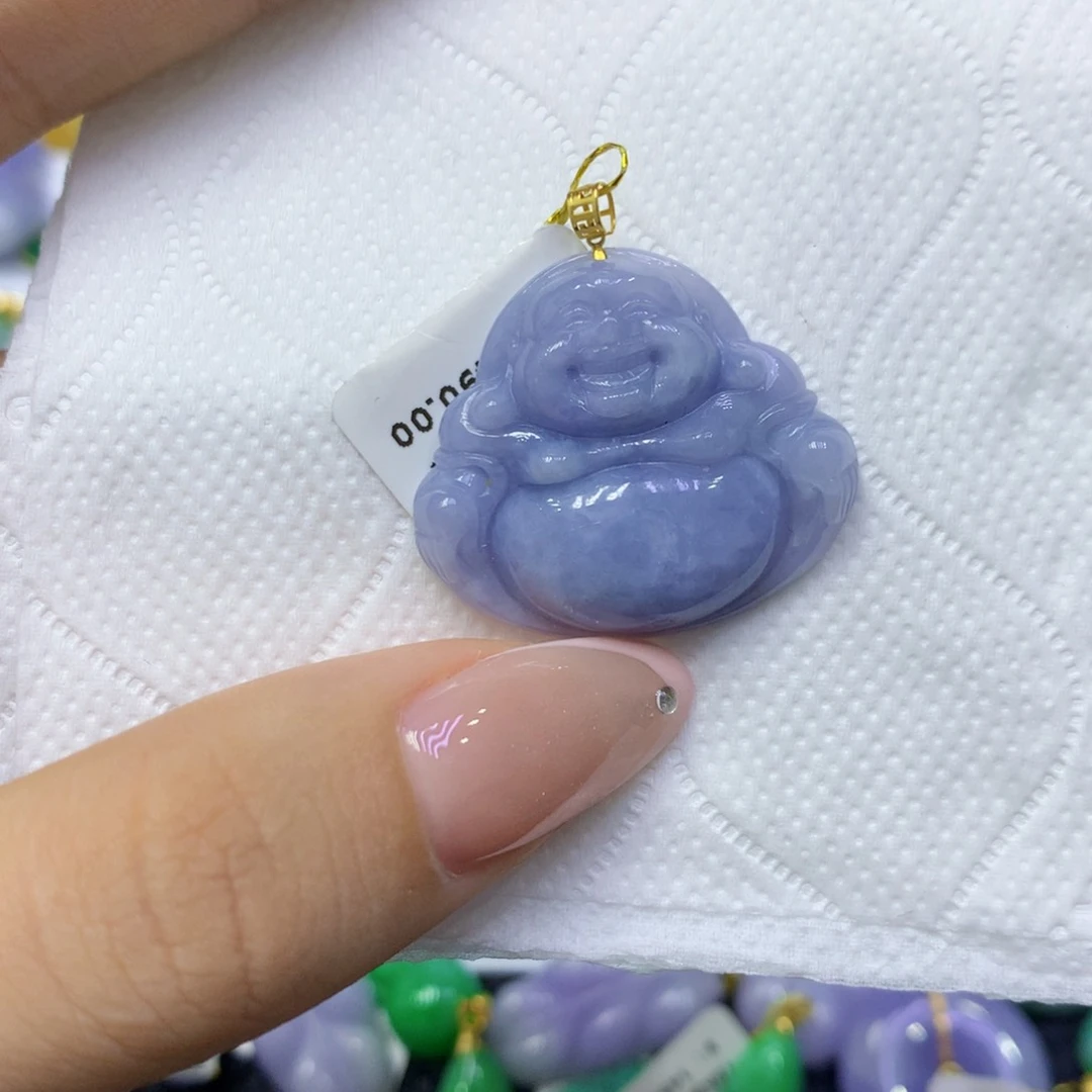 颈饰18K金镶嵌翡翠