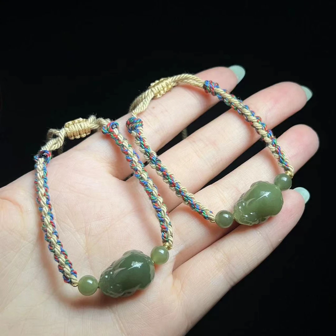 和田玉貔貅手绳-BBY061（尺寸18*11.5mm）多样性发其一