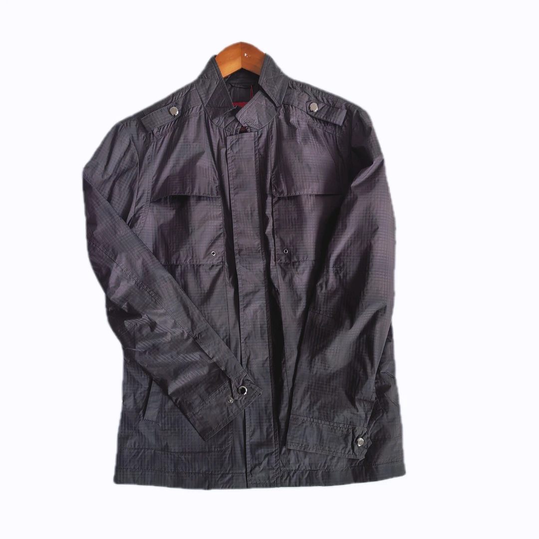 LC/111013男士春季短款夹克商务时尚休闲百搭简约薄款立领夹克