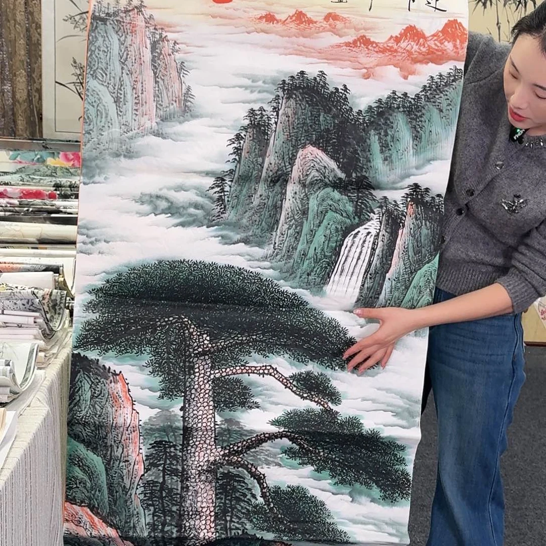 纯手绘国画作品好看四尺