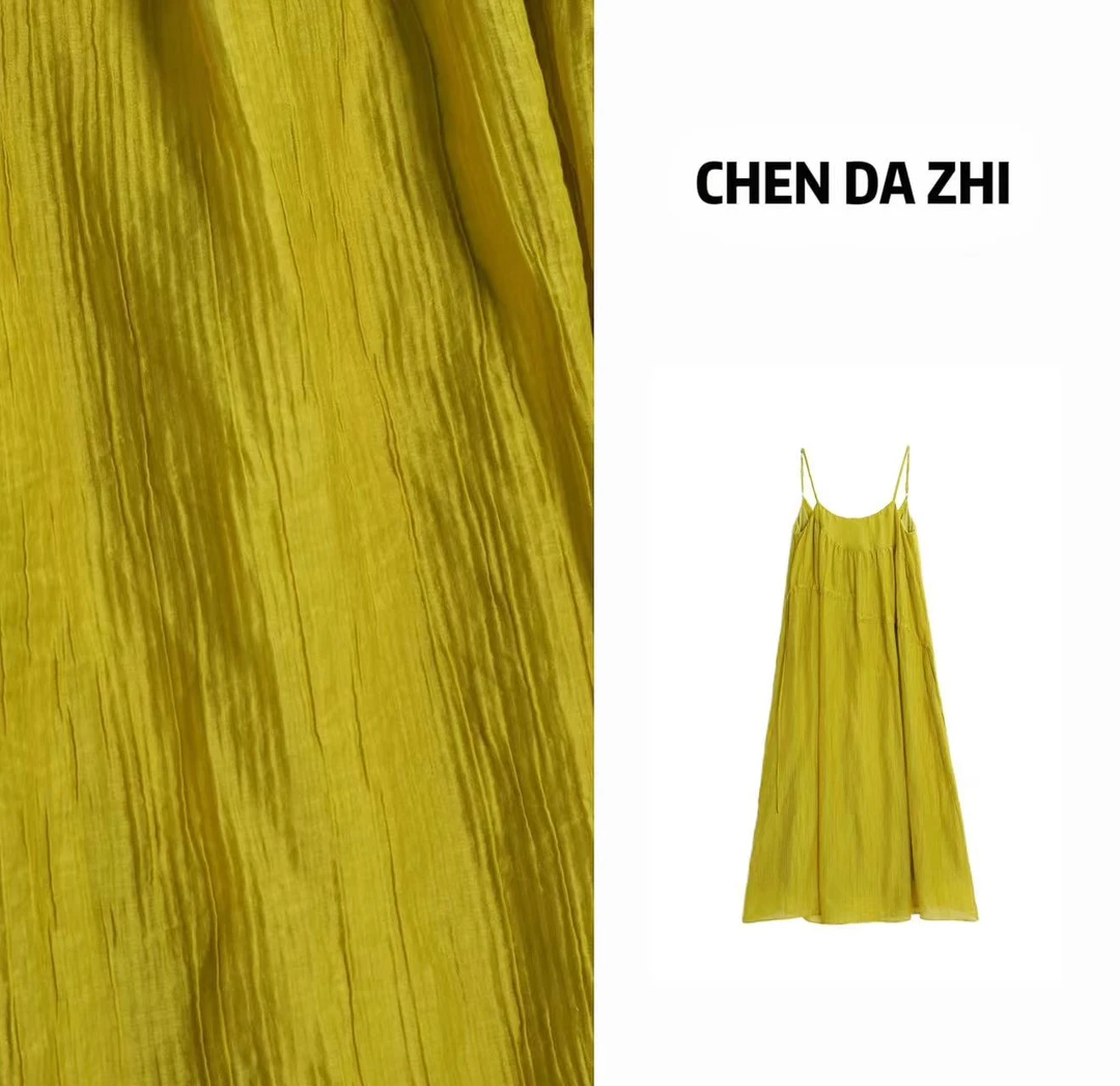 【大只定制】冰岛美术馆 设计感显瘦气质高腰宽松连衣裙4XLMY6235