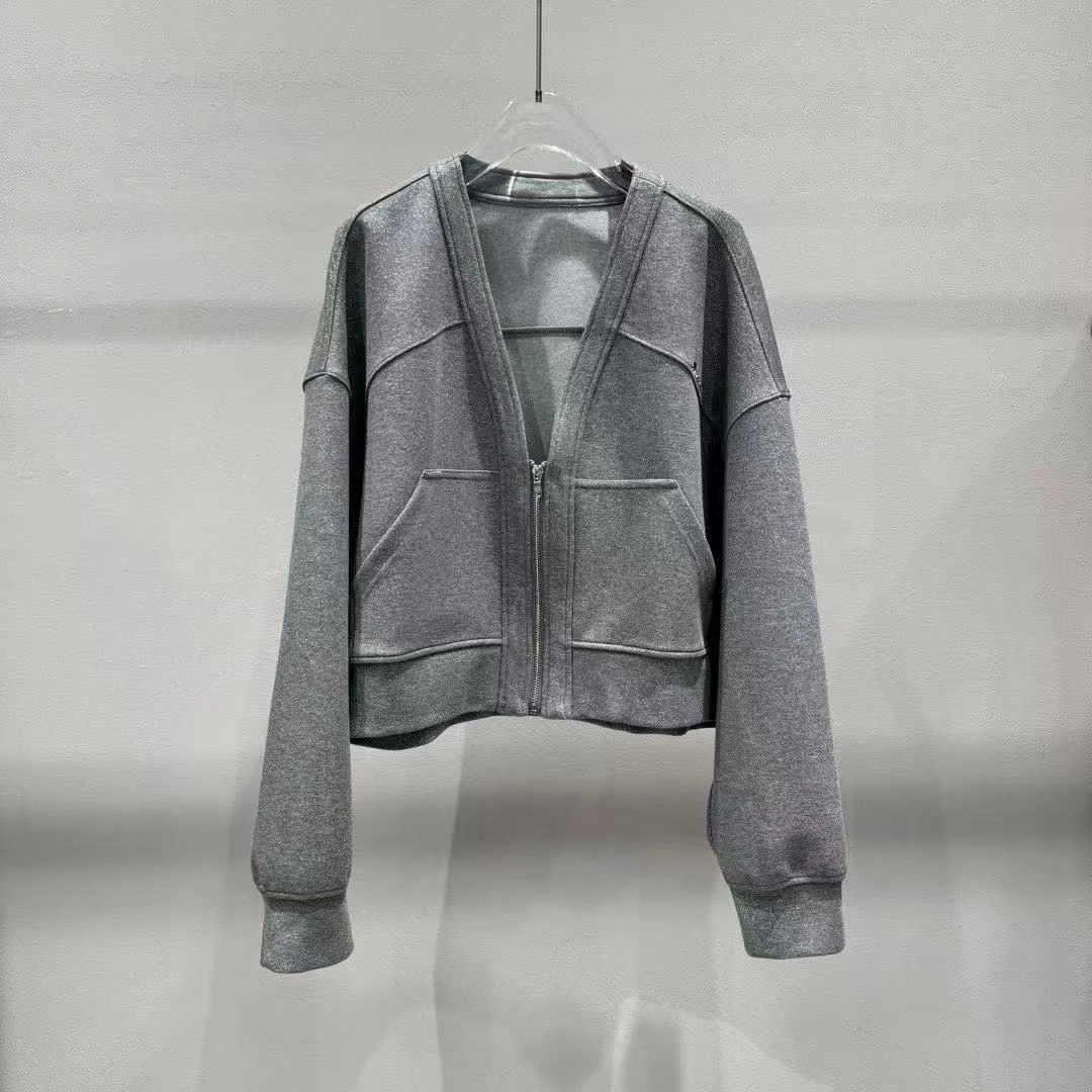 2025新款百搭休闲宽松设计拉链短款外套1006