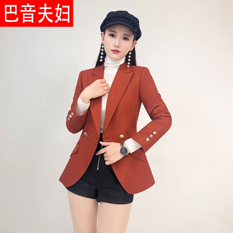【巴音夫妇专属】新款修身西装女气质百搭显瘦款小个子短款外套秋季