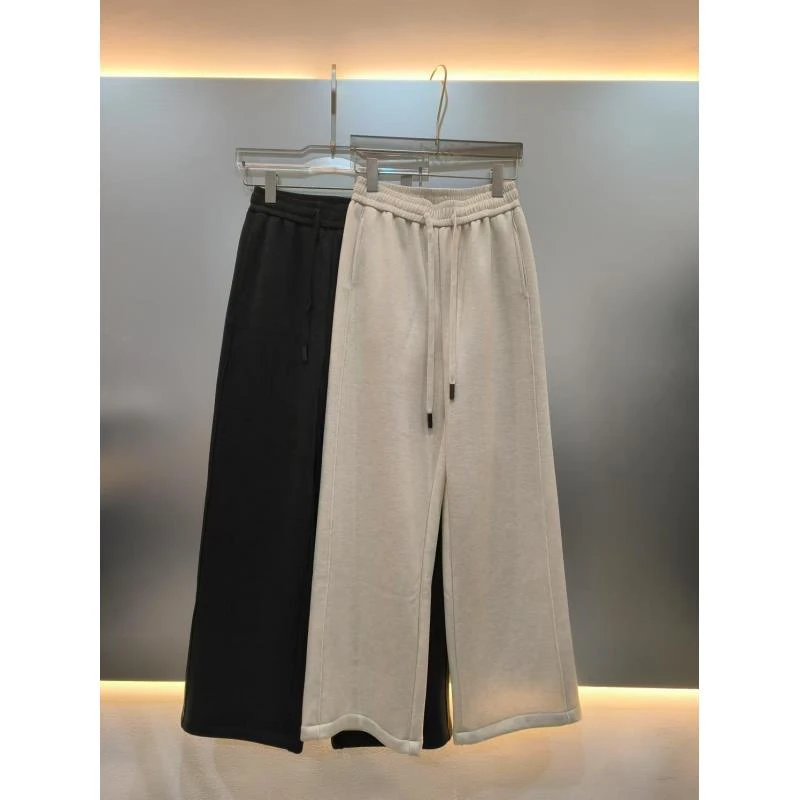 静姐 【极简卫裤】~新款系绳松紧腰加绒休闲运动卫裤0152