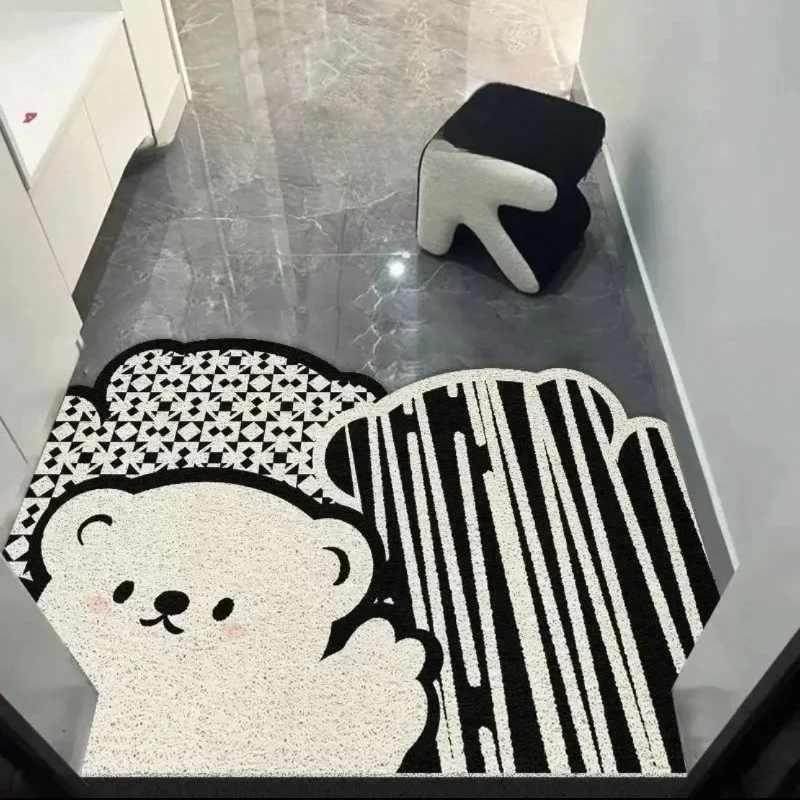 卡通入户门地垫丝圈门口脚垫进门家用地毯玄关门垫可裁剪耐脏竖JY