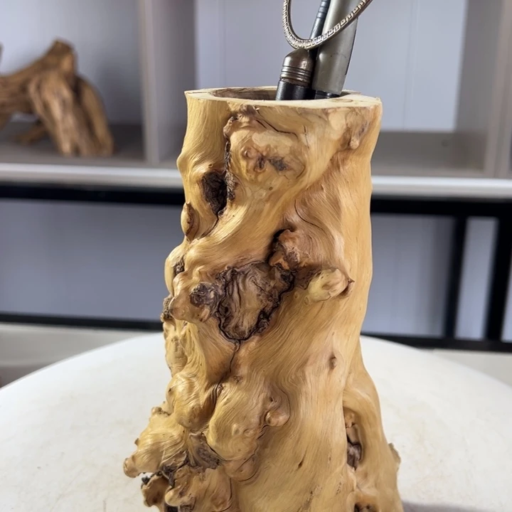木石榴木榴疤茶桶笔筒