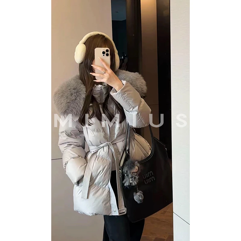 【mimius】U 可溯源三星安心羽绒 沙漏腰大毛领羽绒服 G10353