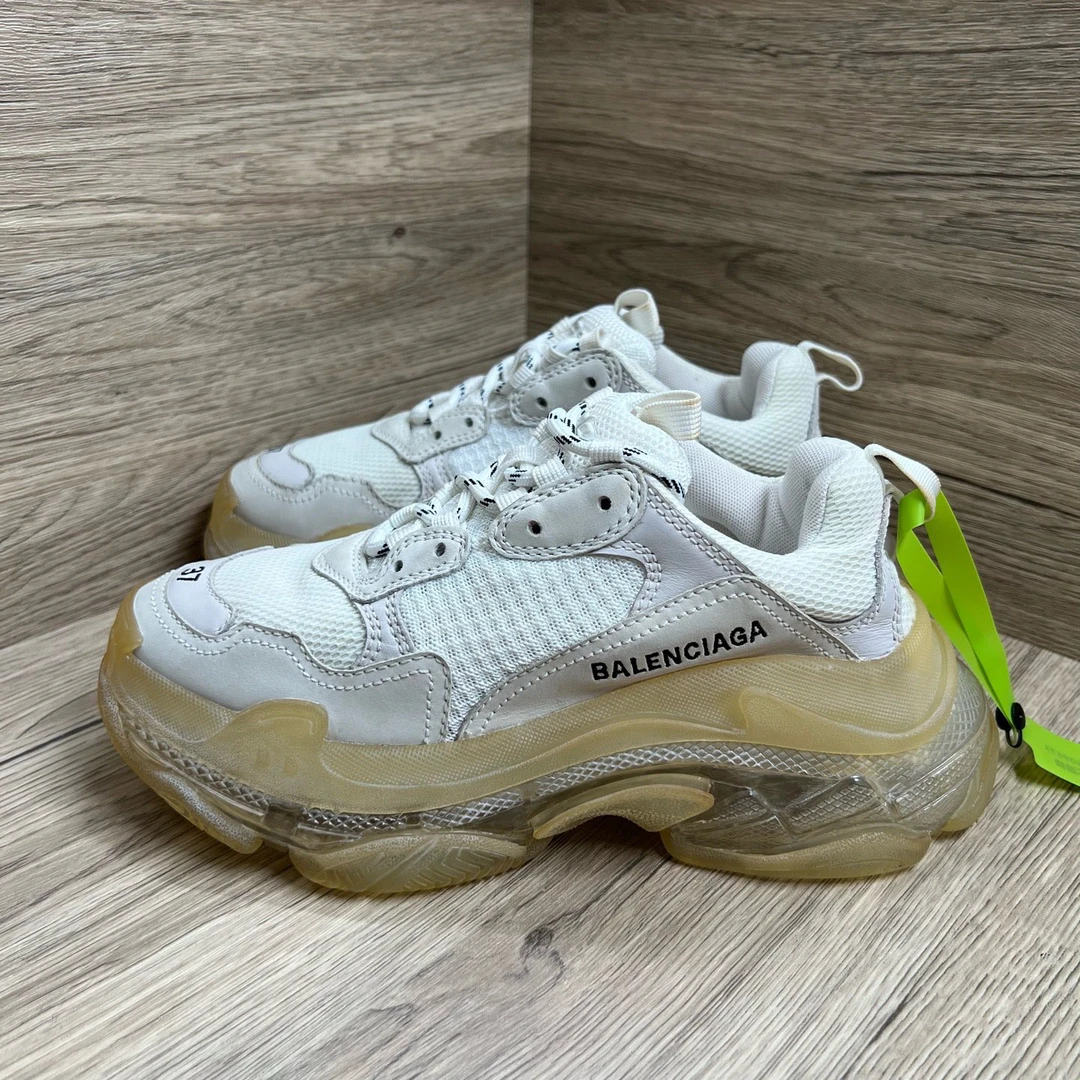 90新 Balenciaga/巴黎世家 Triple S 白气垫老爹鞋 37码