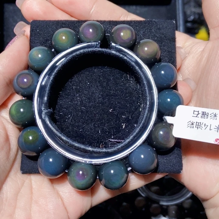 黑曜岩手串未镶嵌阿***浩