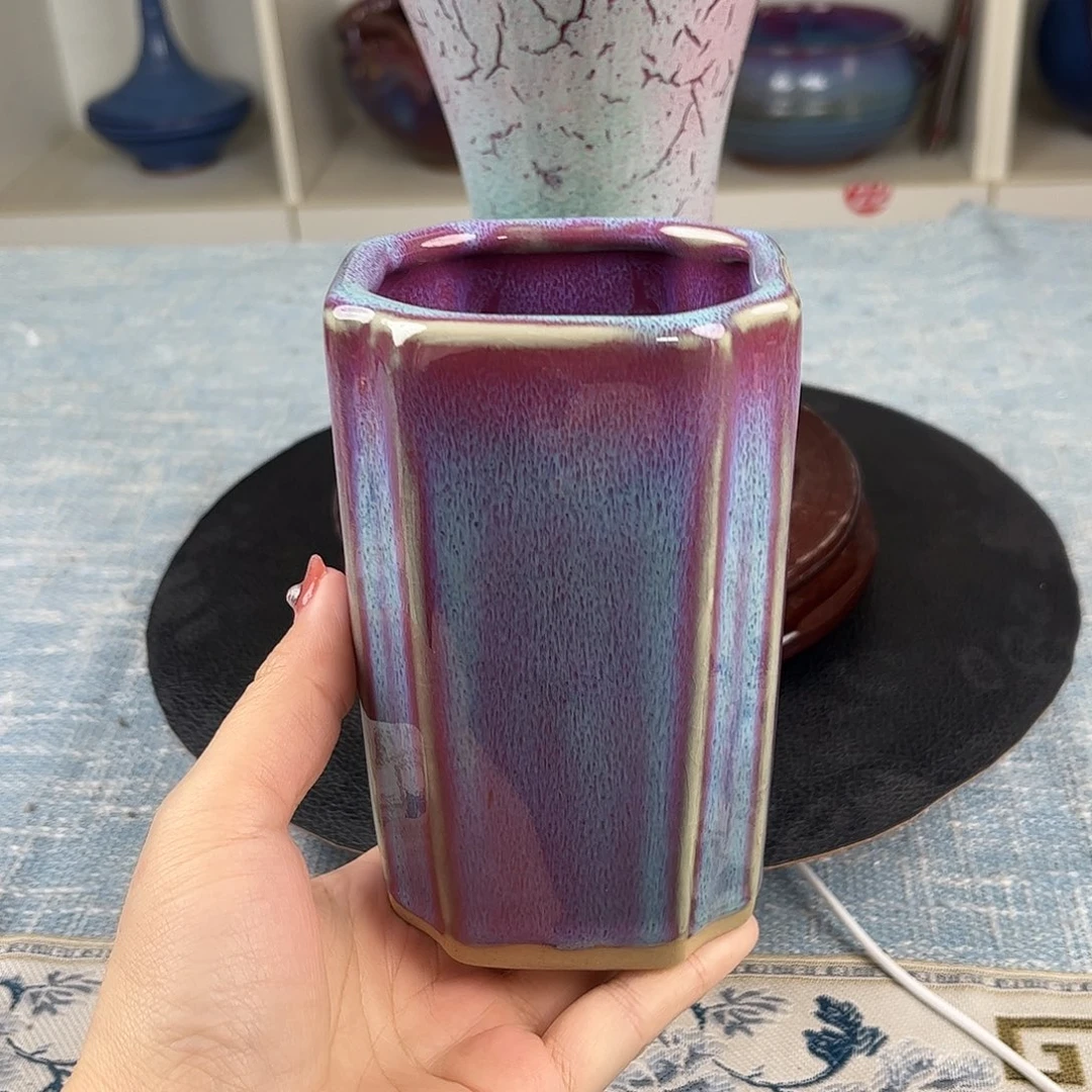 瓷片笔筒摆件精品