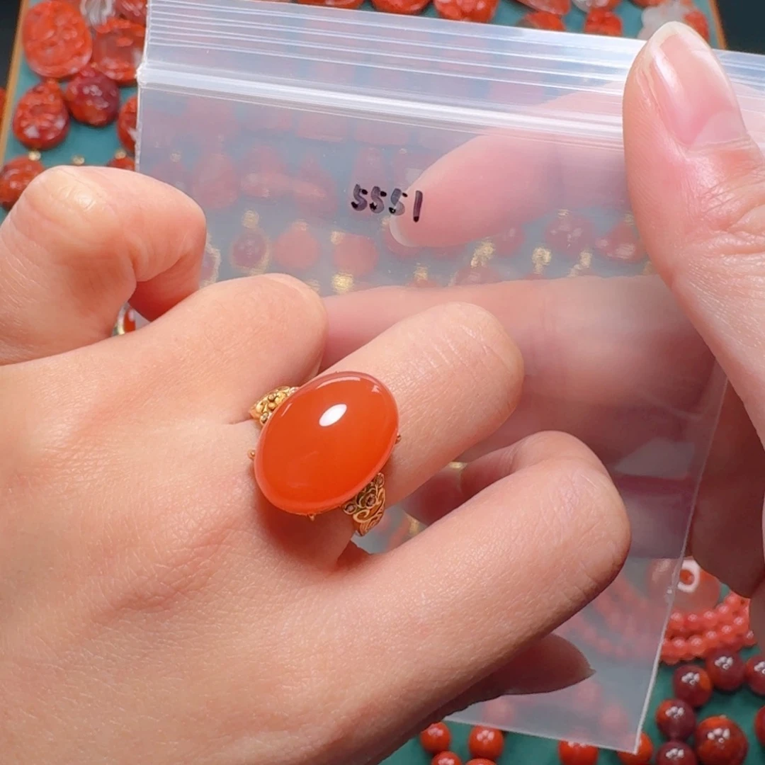 南红玛瑙南红银S925镶嵌