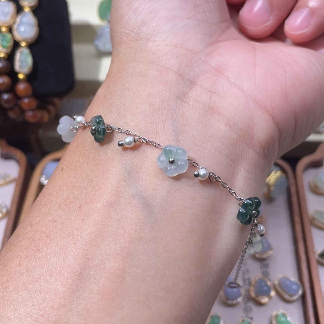 翡翠银S925镶嵌颈饰