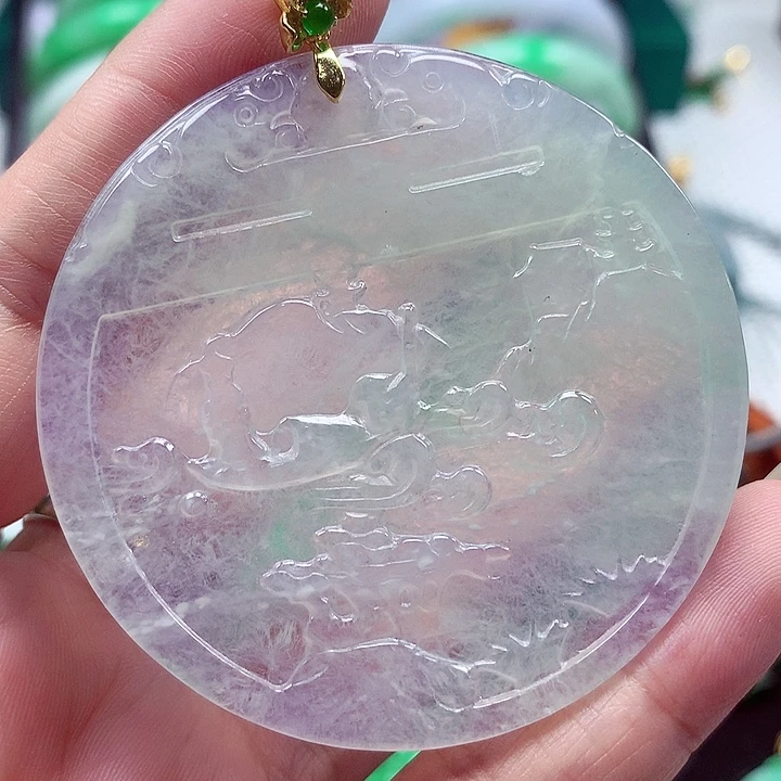 颈饰银S925镶嵌翡翠翡翠