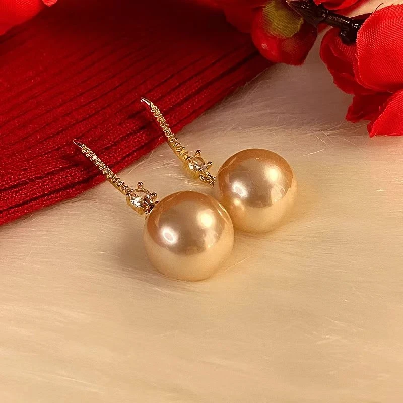 铜合金耳饰 【日落时】轻奢气质百搭时尚简约耳勾-618