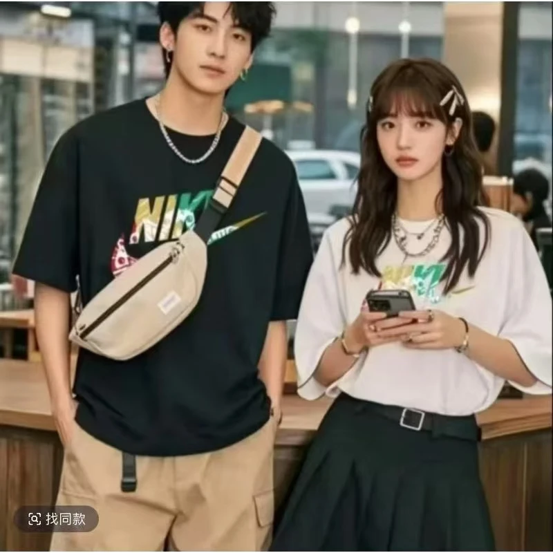 圆领吸湿排汗短袖t恤百搭常规休闲潮流男男装运动T恤