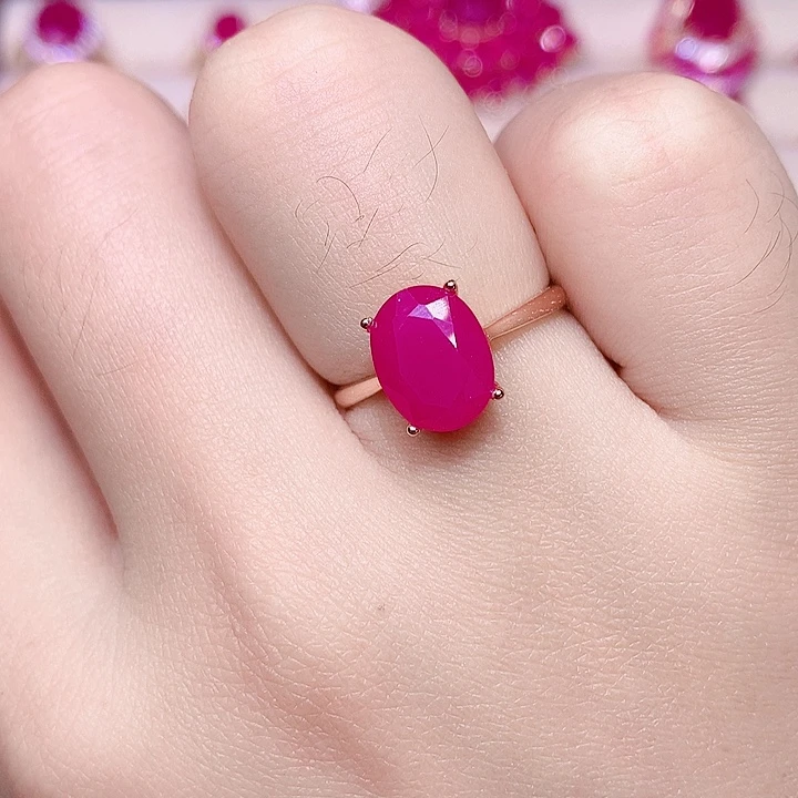 银S925镶嵌红宝石戒指