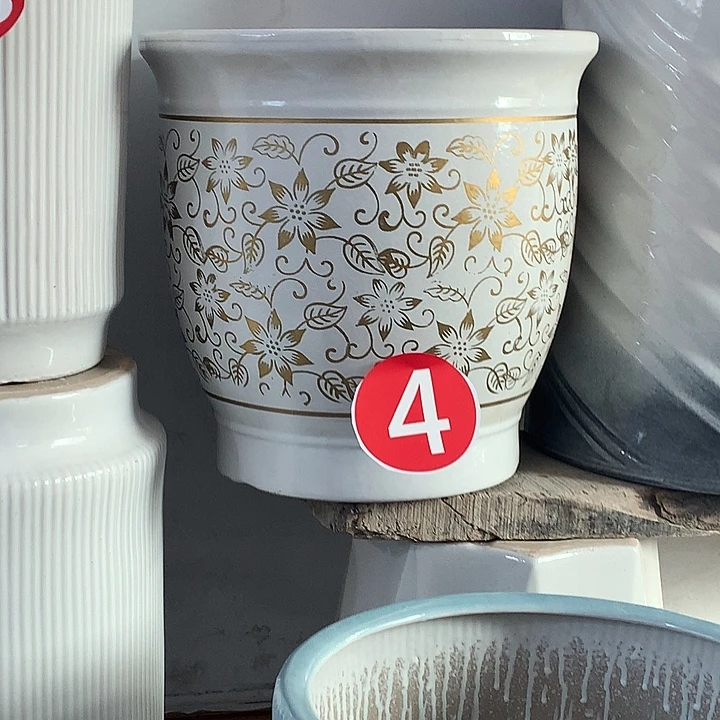 白金花大号一个高40口径40送托盘默认微瑕