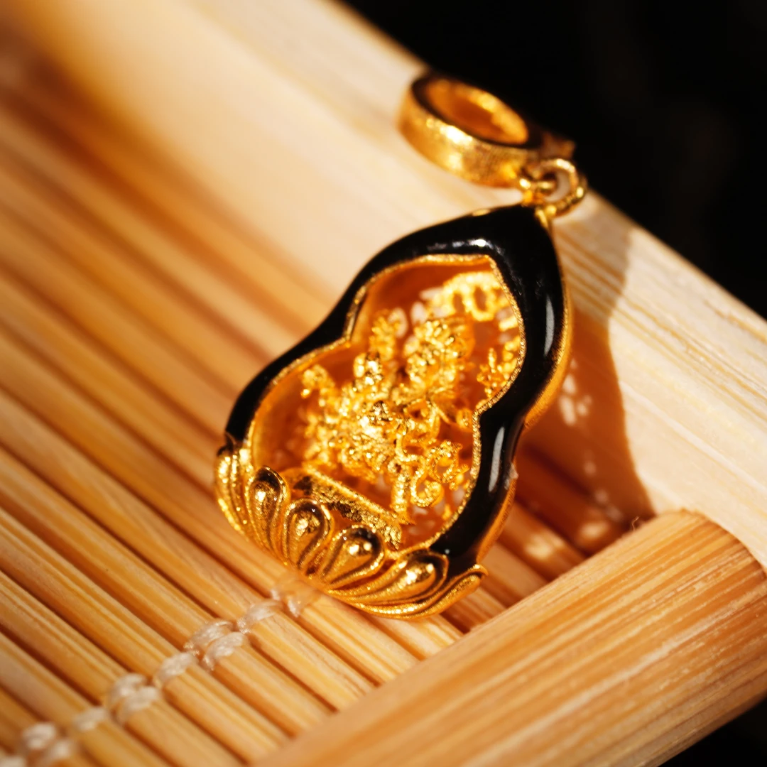 琪钰· [玄缚]18K金大黑吊坠