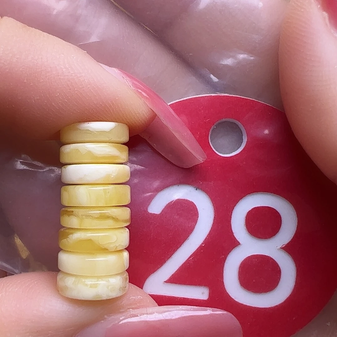 蜜蜡未镶嵌珠宝奇石8mm精工隔片