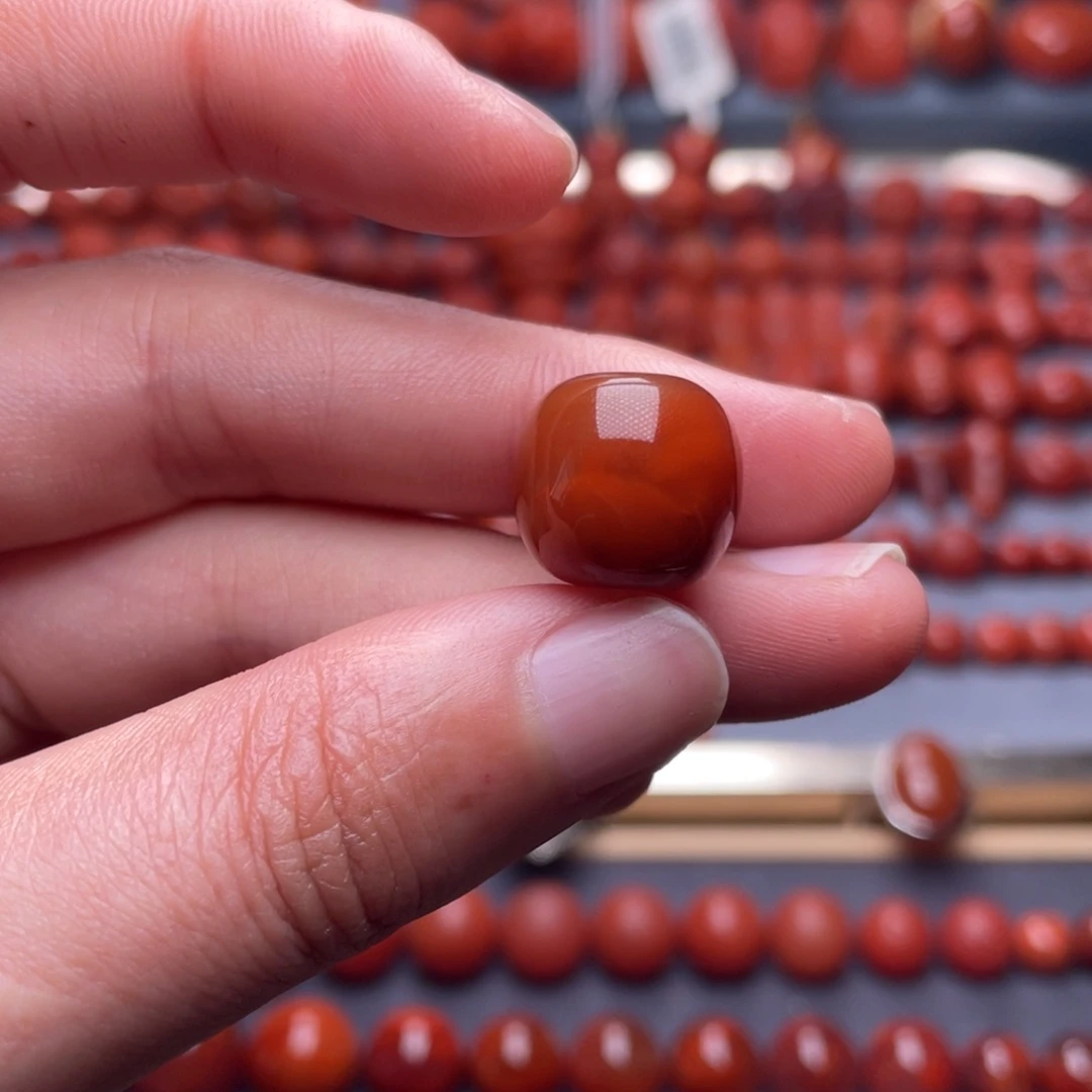 南红玛瑙未镶嵌其他W14瓦西柿子红老型珠