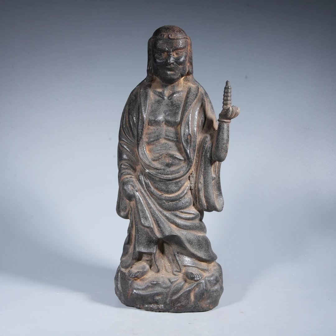 Tgz39 明代 铜托塔天王摆件