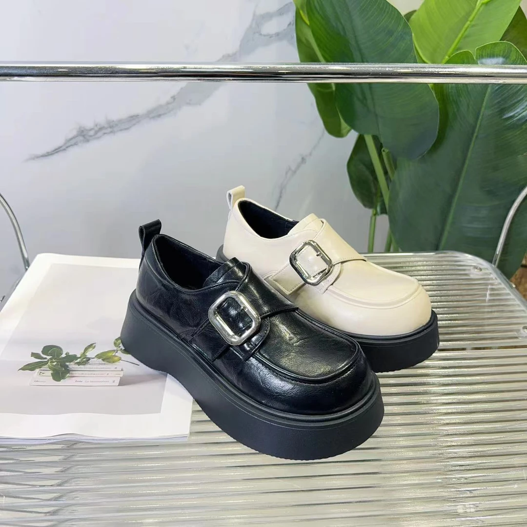 春季时尚小皮鞋英伦风软底舒适百搭款乐福单鞋H-12