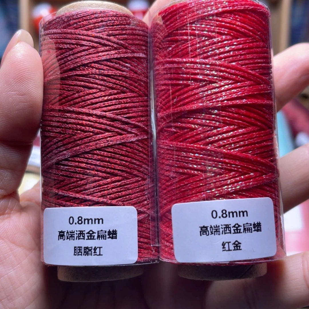 腈纶0.8洒金扁蜡胭脂红  红金