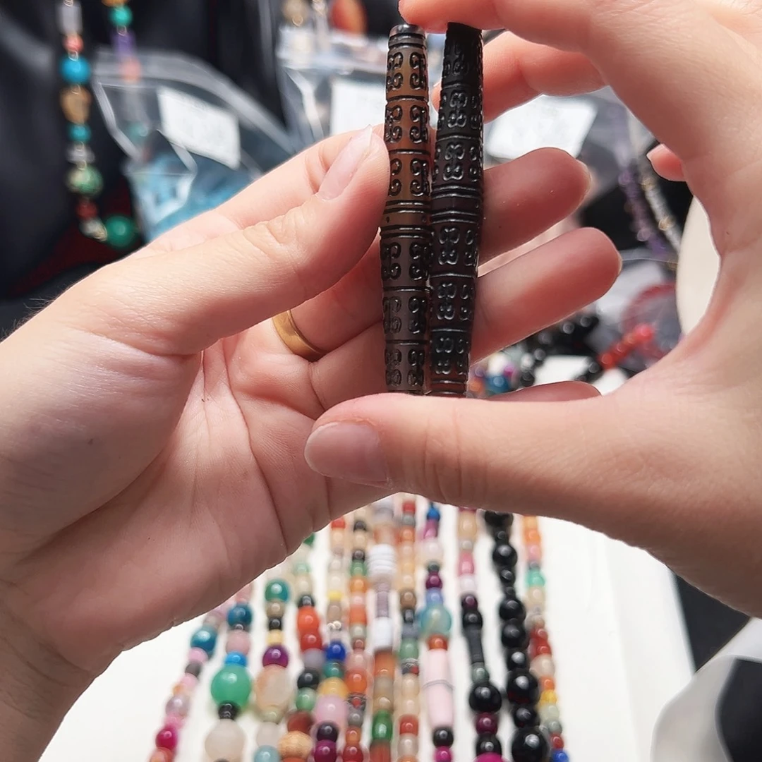 玛瑙/玉髓未镶嵌珠宝半成品t219 9*70m 玛瑙根管一条