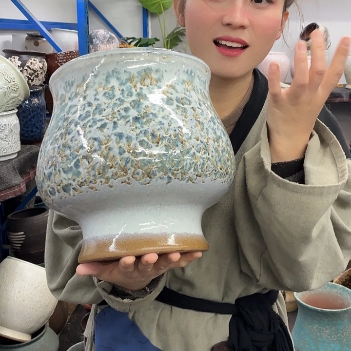 22×24 -粗陶花盆有孔-买买买