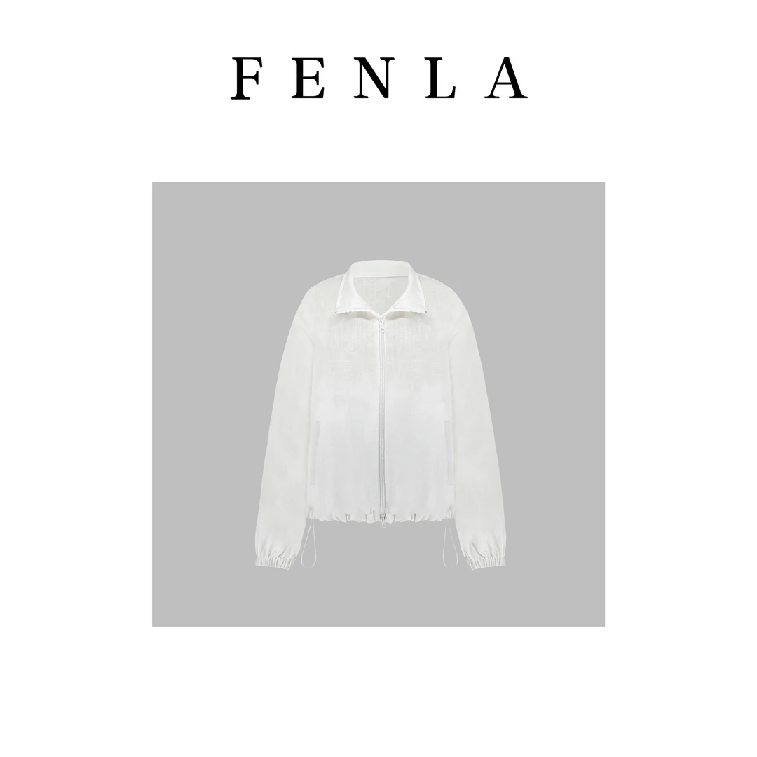 【惠姐私服】轻薄透百搭外套立领洗水骨感百搭防晒短外套 83758