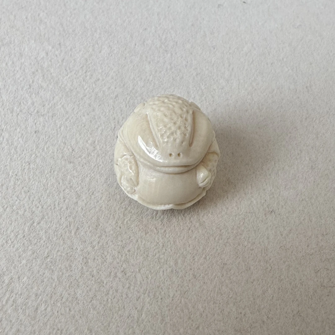 猛犸象牙金蟾挂件三通吊坠珠配饰