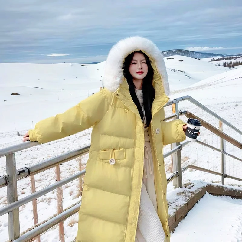 【晓晓家】断码捡漏~~梅里雪山 / 温柔气质长款大毛领羽绒服5615