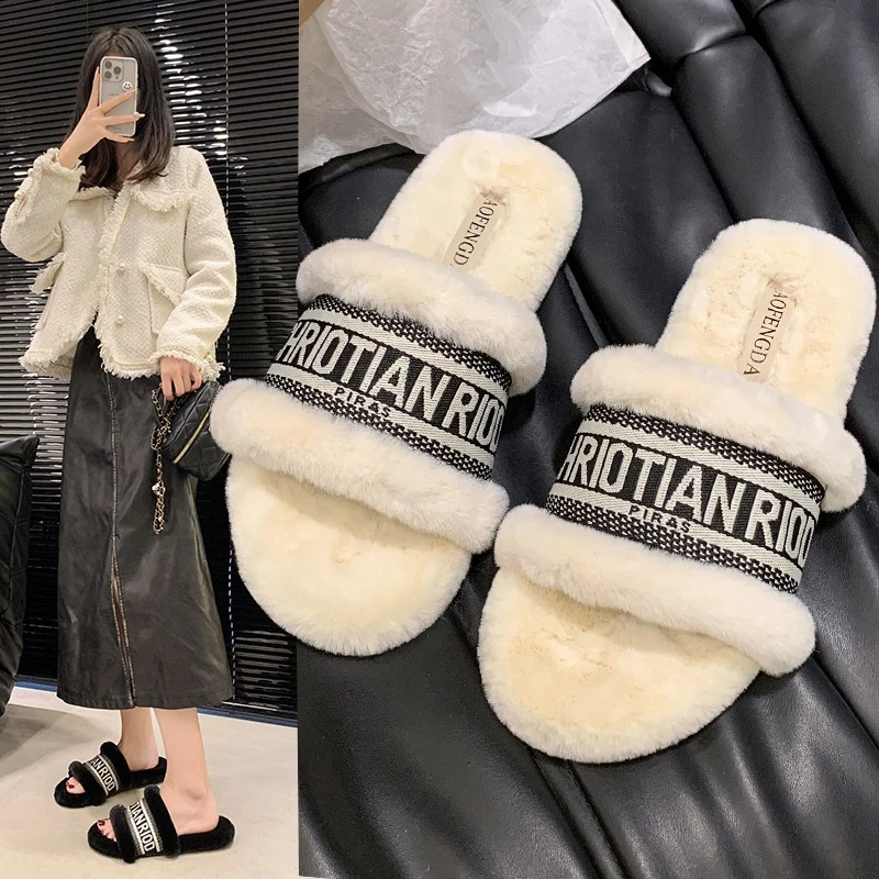 香香STUDIO|云朵印花毛毛拖