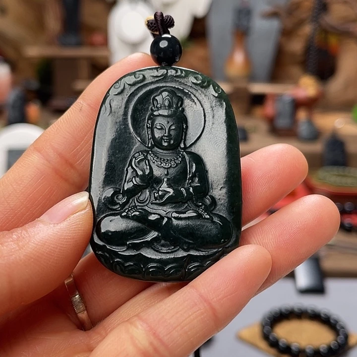 和田玉（青玉）未镶嵌吊坠(不含链)35牌